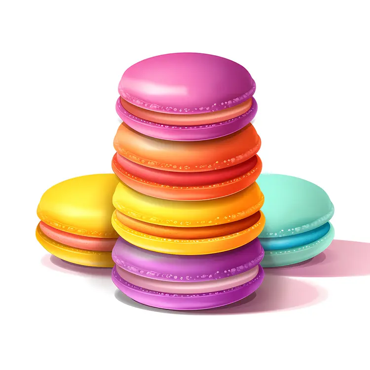 Pile of Colorful Macarons