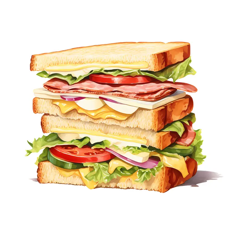 Delicious Sandwich with Fresh Ingredients