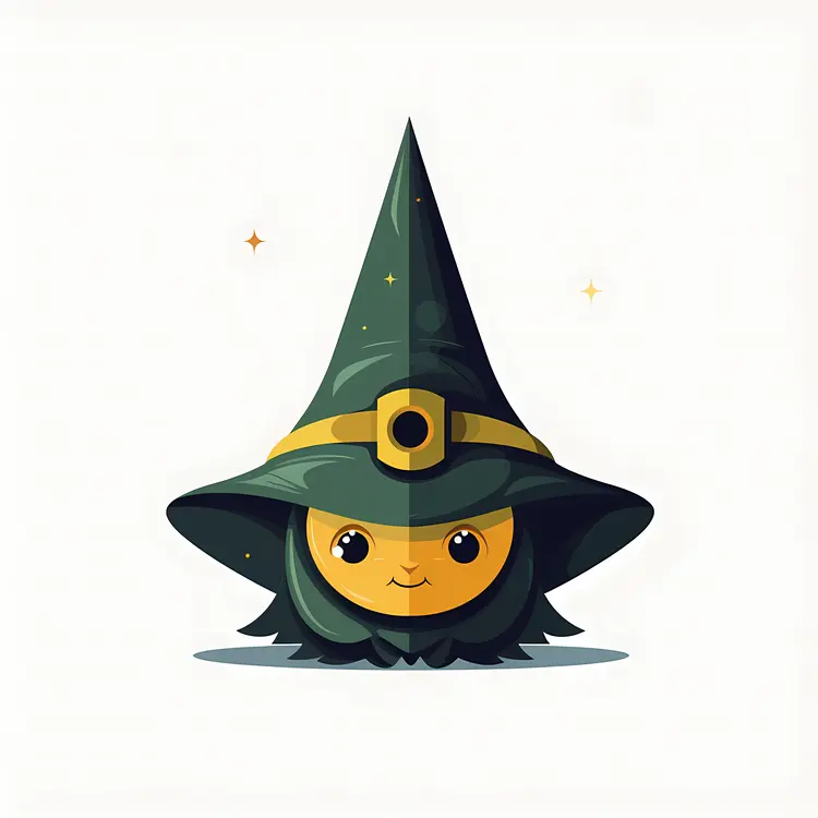 Cute Cartoon Witch Face
