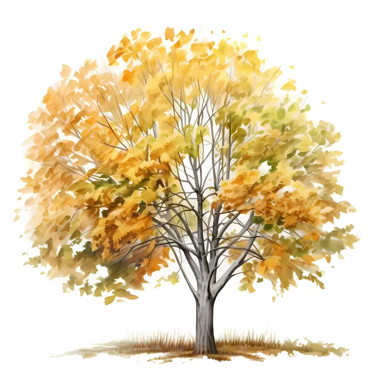 Tree with Yellow Leaves