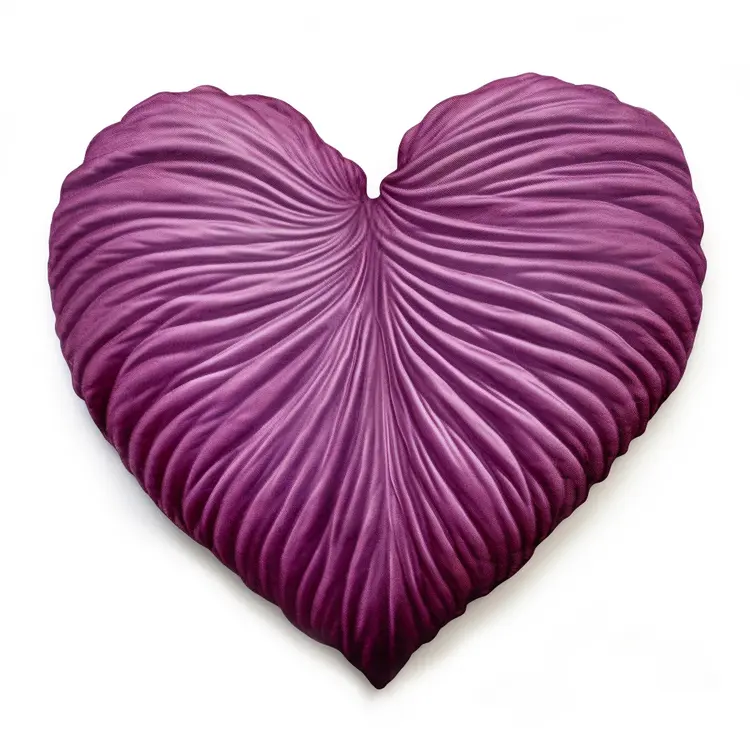 Purple Heart-shaped Pillow for Valentine's Day
