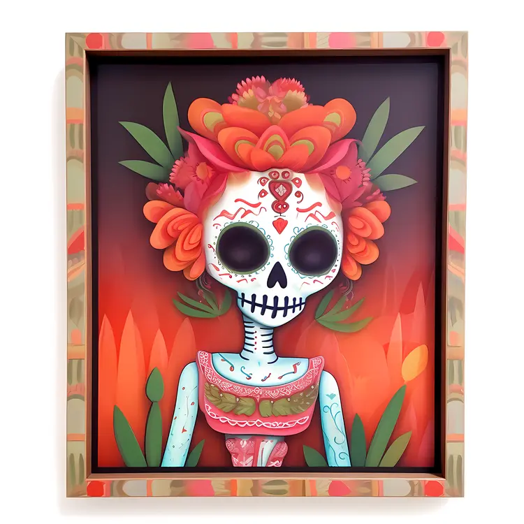 Colorful Sugar Skull Art for Day of the Dead Celebration