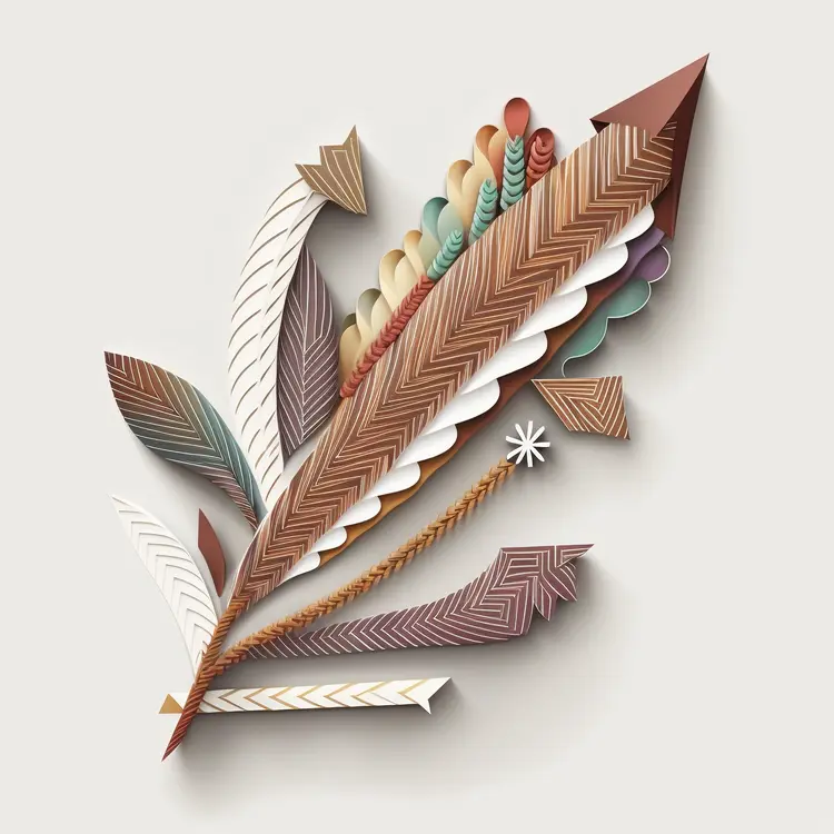 Artistic Paper Feather Craft