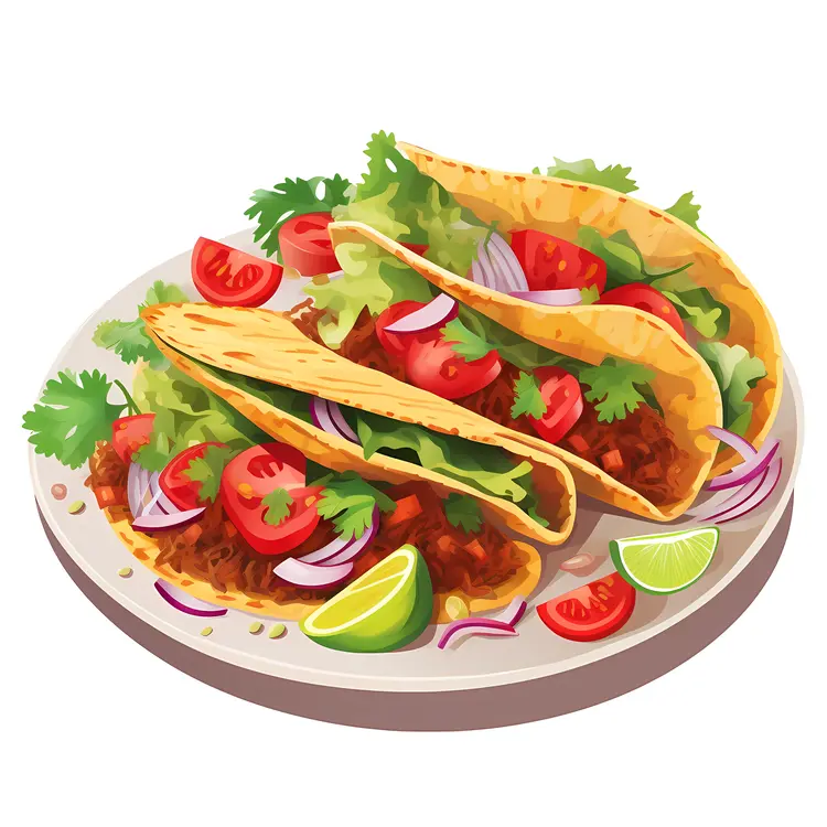 Delicious Tacos with Fresh Vegetables