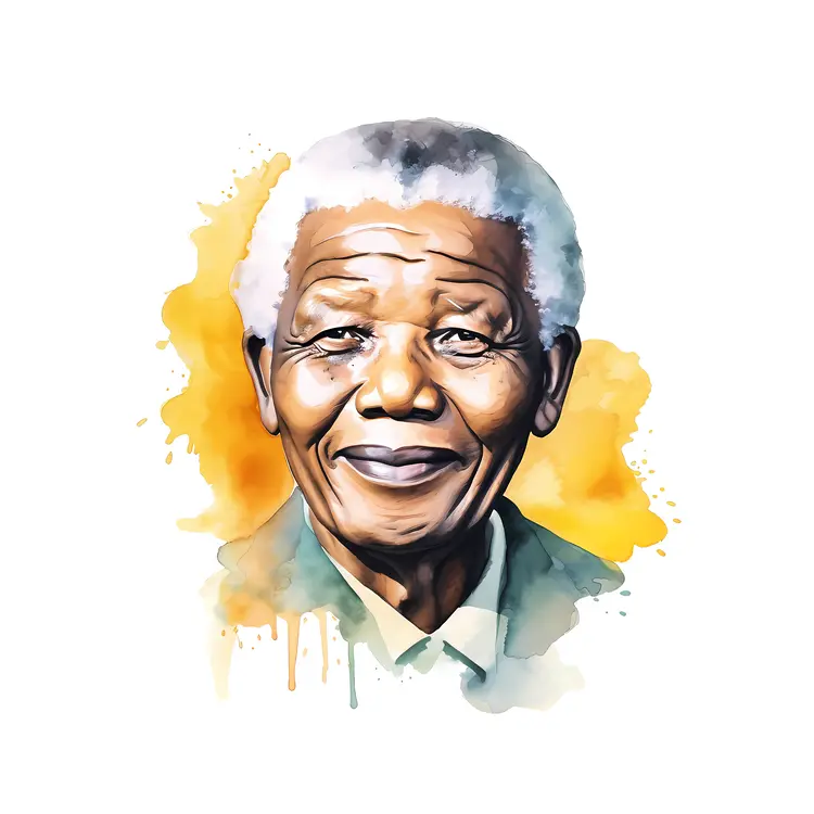 Elegant Watercolor Portrait of an Elderly Man