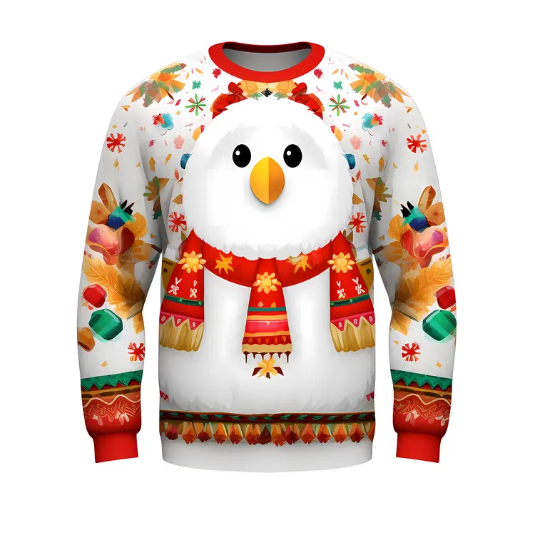 Festive Snowman Sweater for Christmas