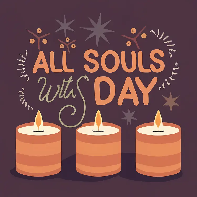 All Souls Day with Candles and Stars