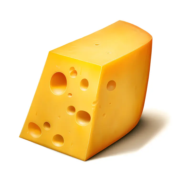 Yellow Swiss Cheese with Holes