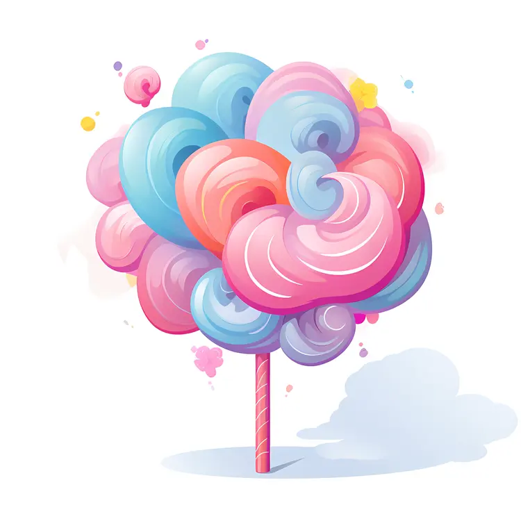 Colorful Cotton Candy Tree