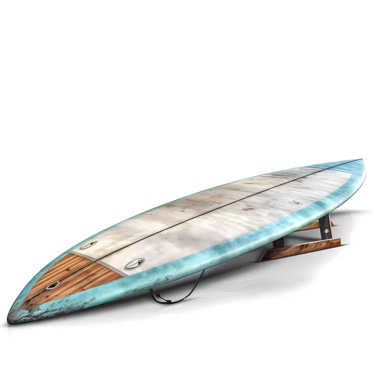 Vintage Surfboard on Stand