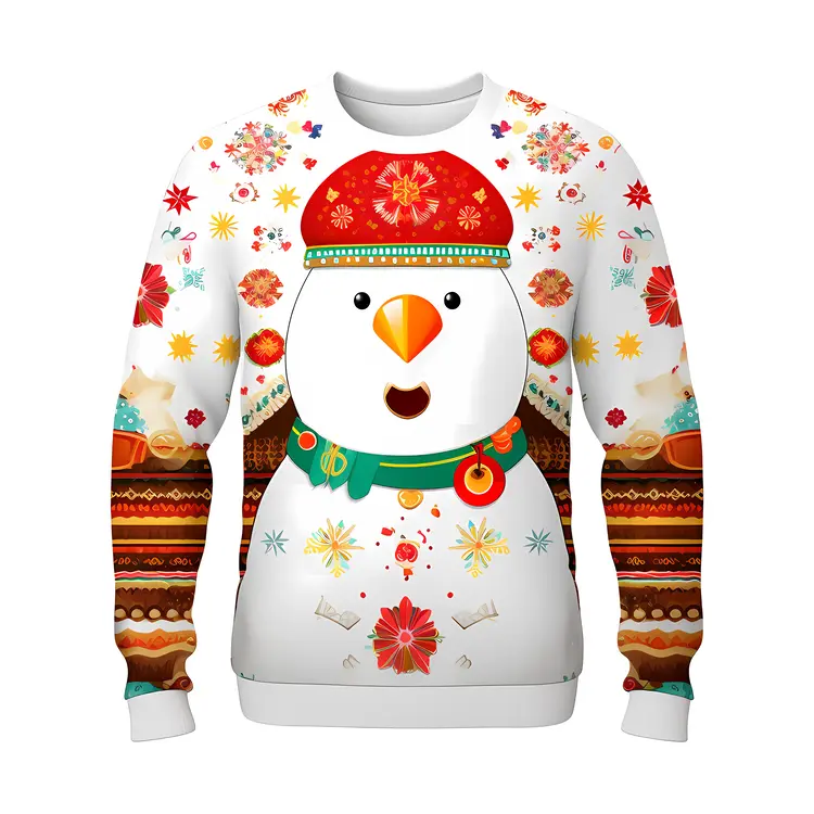 Festive Snowman Sweater for Christmas