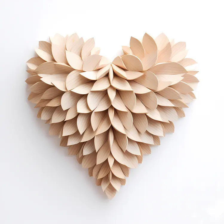 Beautiful Wooden Heart Art