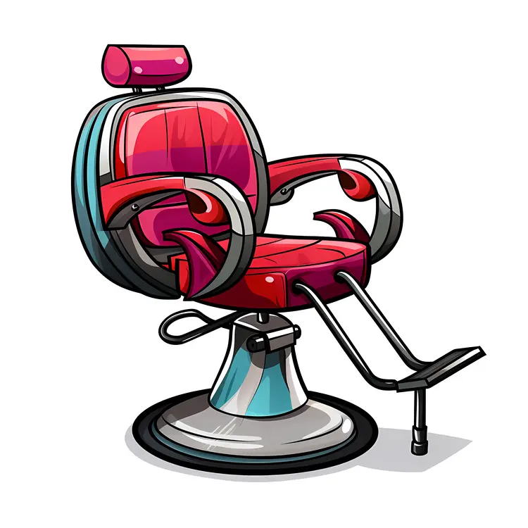 Red Barber Chair Illustration