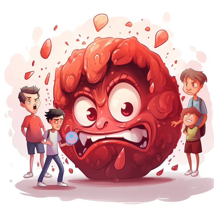 Angry Face with Children Around