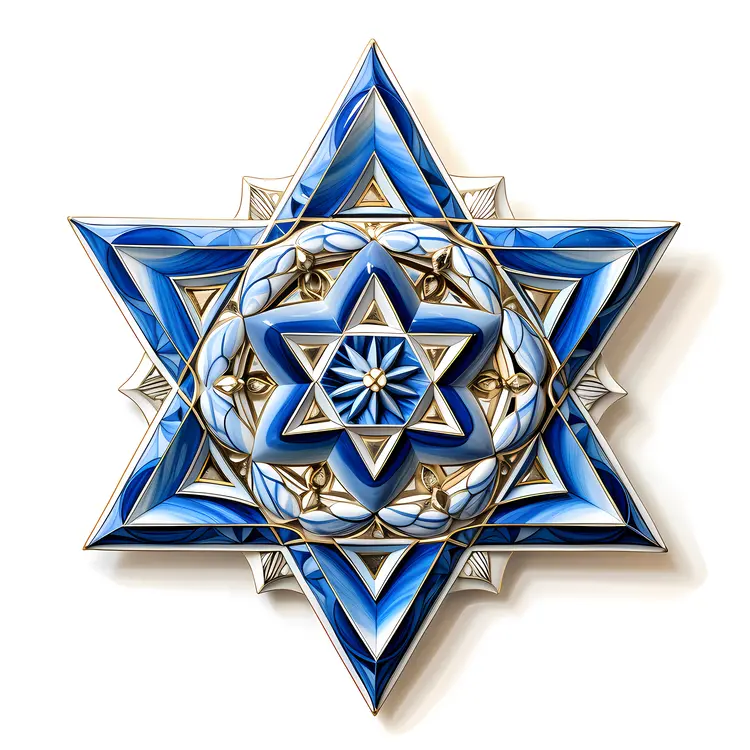 Intricate Blue Star Pattern