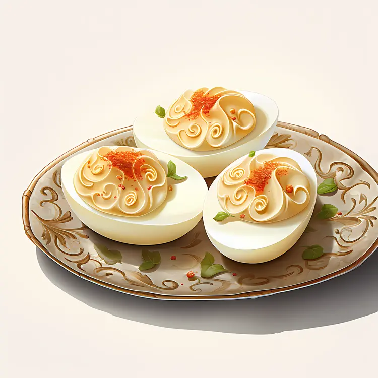 Deviled Eggs with Artistic Swirls