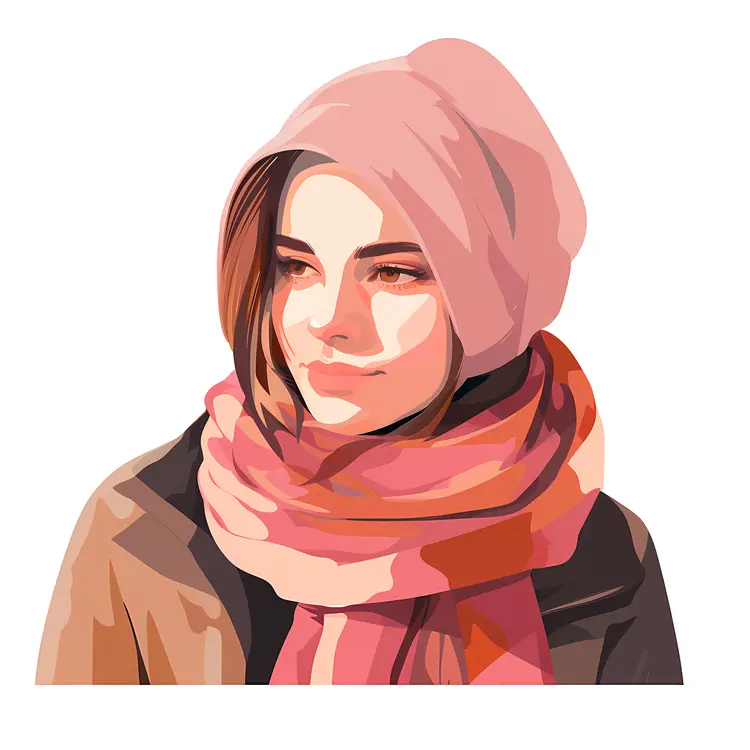 Woman in Scarf Portrait