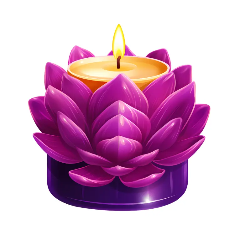 Purple Lotus Candle for Relaxation