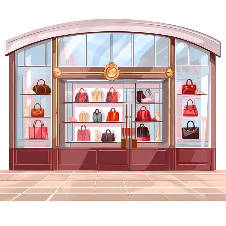 Elegant Handbag Storefront Display