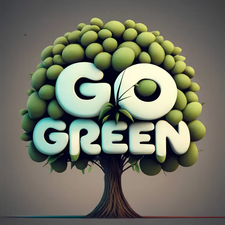Go Green Tree with Leafy Canopy