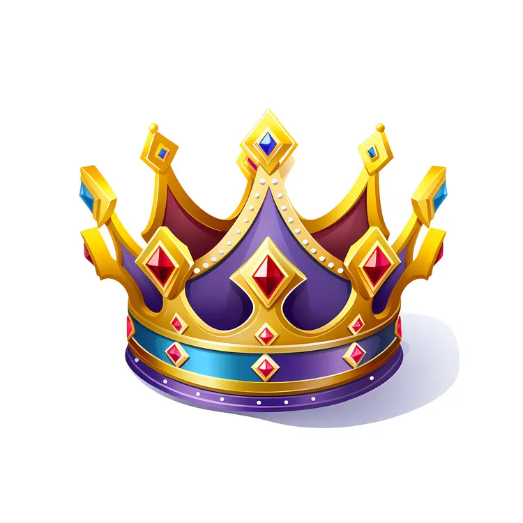 Majestic Golden Crown with Jewels