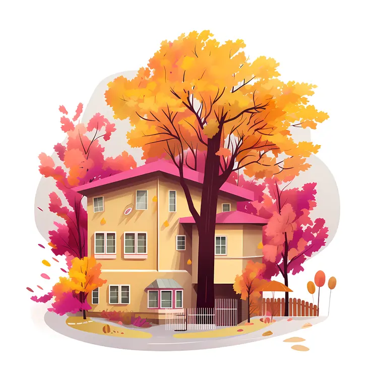 Small cute doodle house