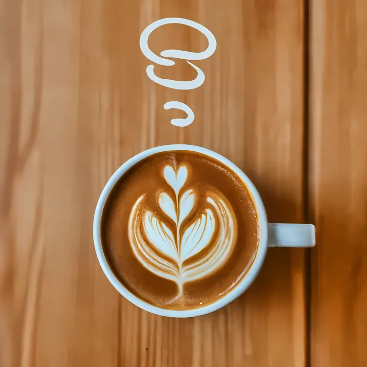 Latte Art with Steam Design