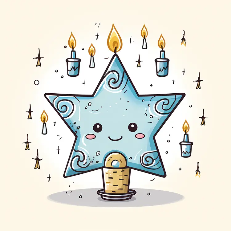 Cute Star Candle Decoration