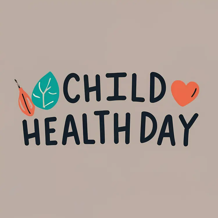 Child Health Day Celebration with Minimalist Design