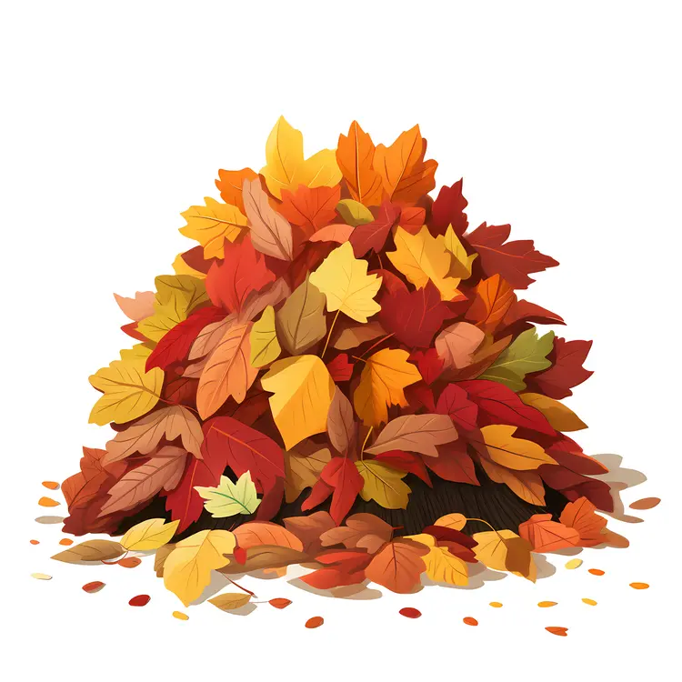 Vibrant Autumn Leaves Pile