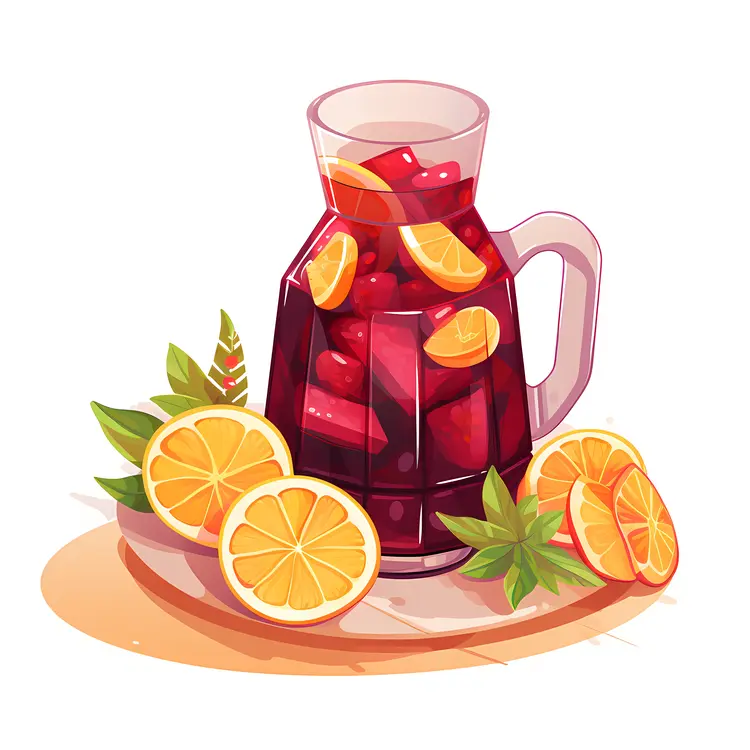 Fruit Punch in a Pitcher with Citrus