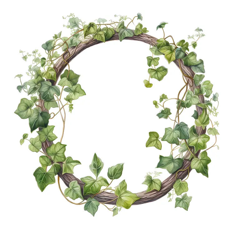 Beautiful Ivy Wreath Illustration