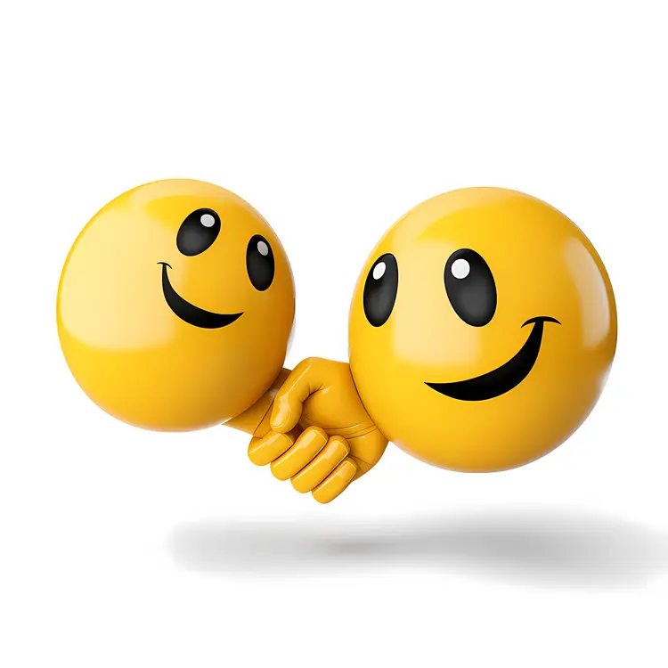 Smiling Emojis Handshake