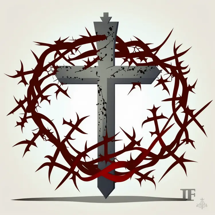 Cross with Crown of Thorns