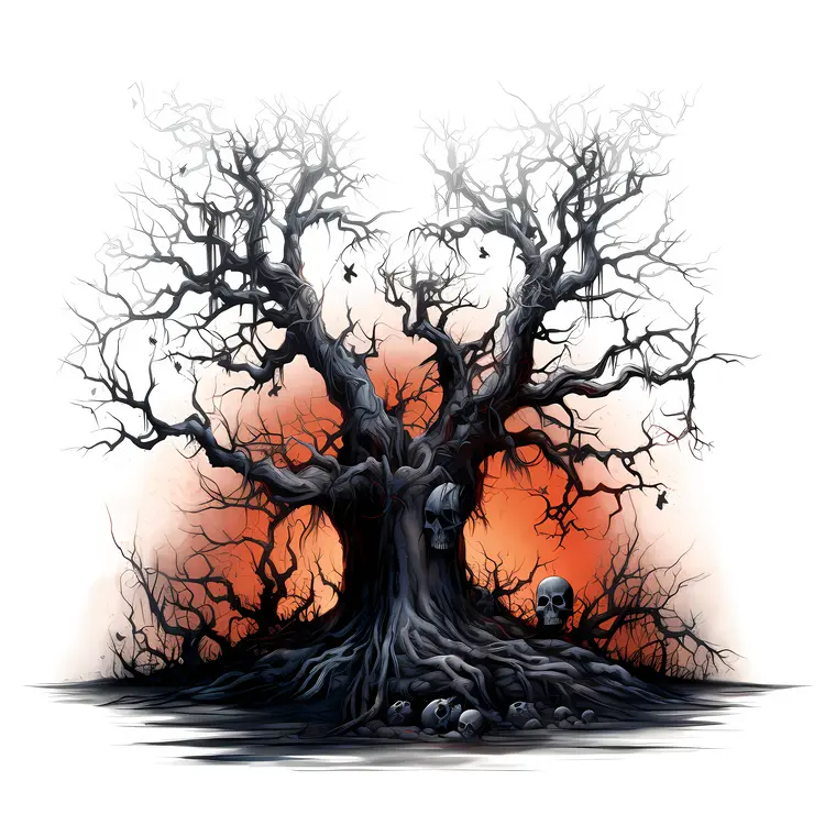 Haunted Skull Tree for Halloween