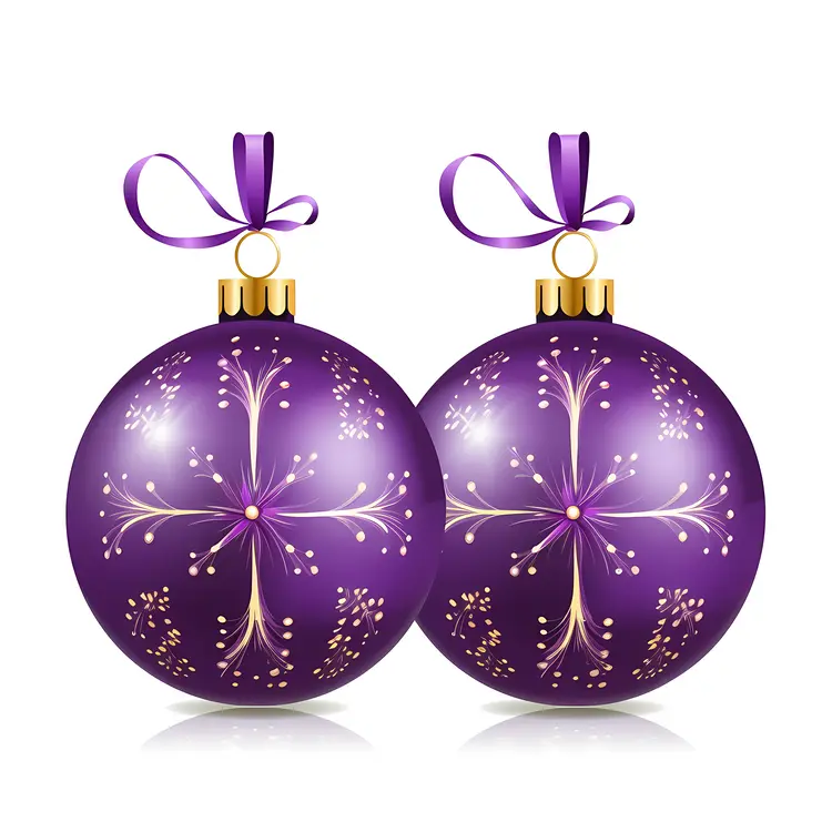 Beautiful Purple Christmas Ornaments