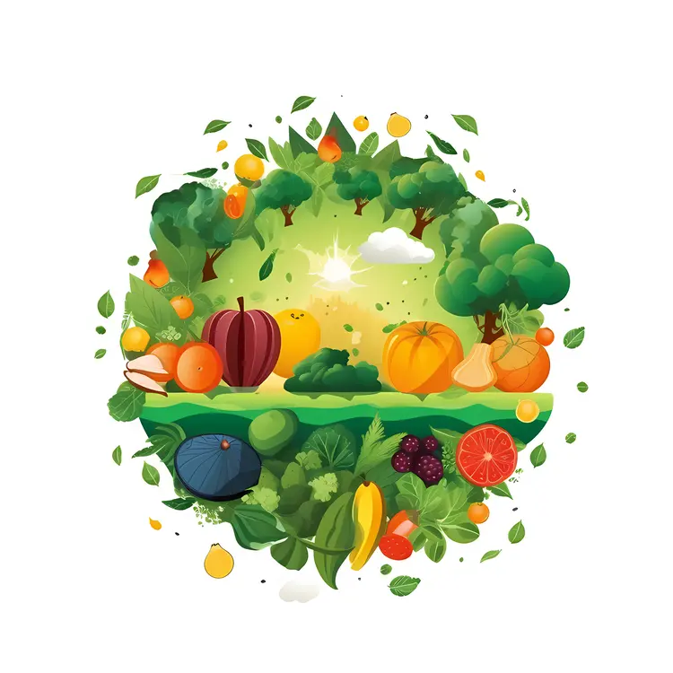 Fresh Garden Fruits and Vegetables