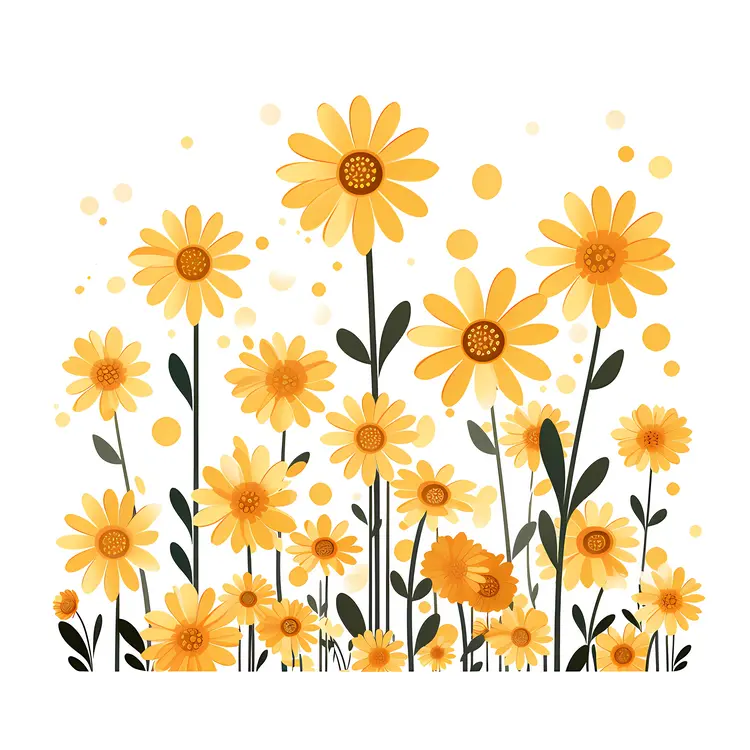 Field of Blooming Sunflowers
