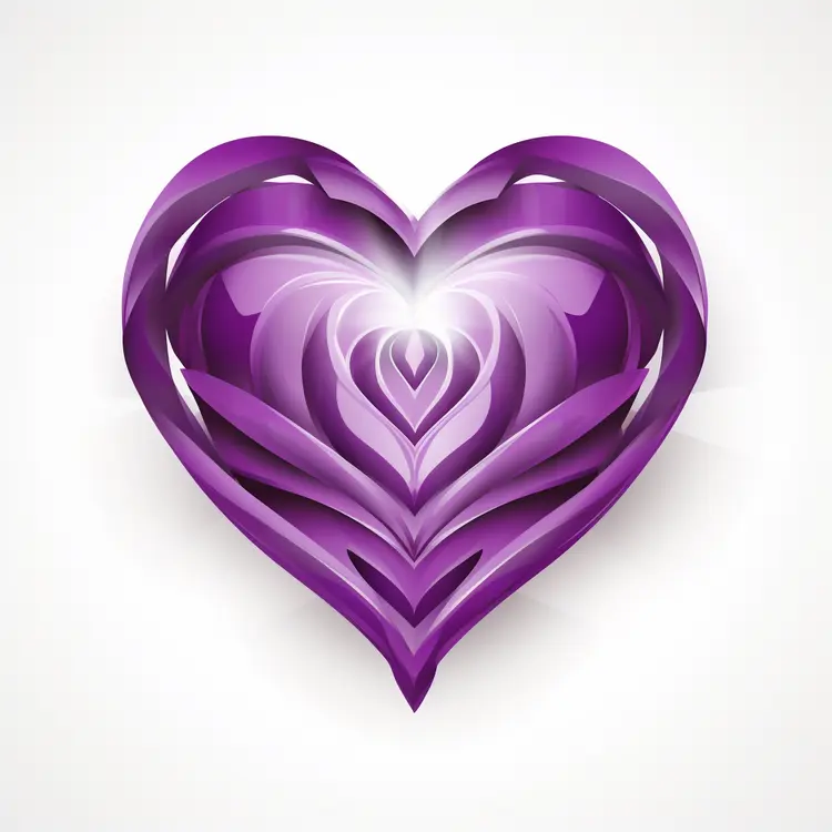 Purple Heart Design for Valentine's Day