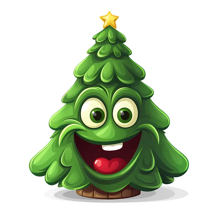 Smiling Christmas tree