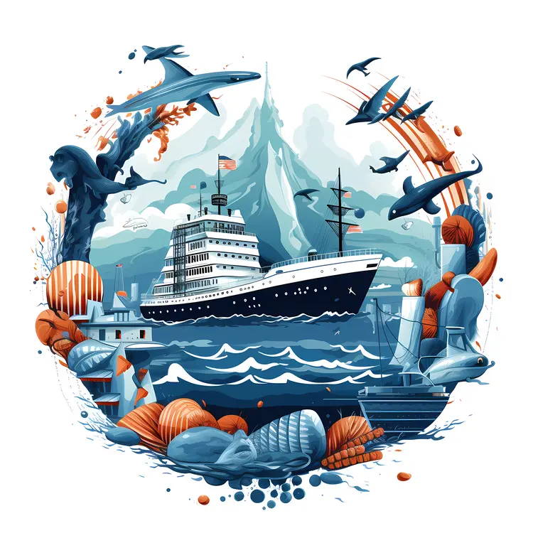 Cruise Ship with Marine Life