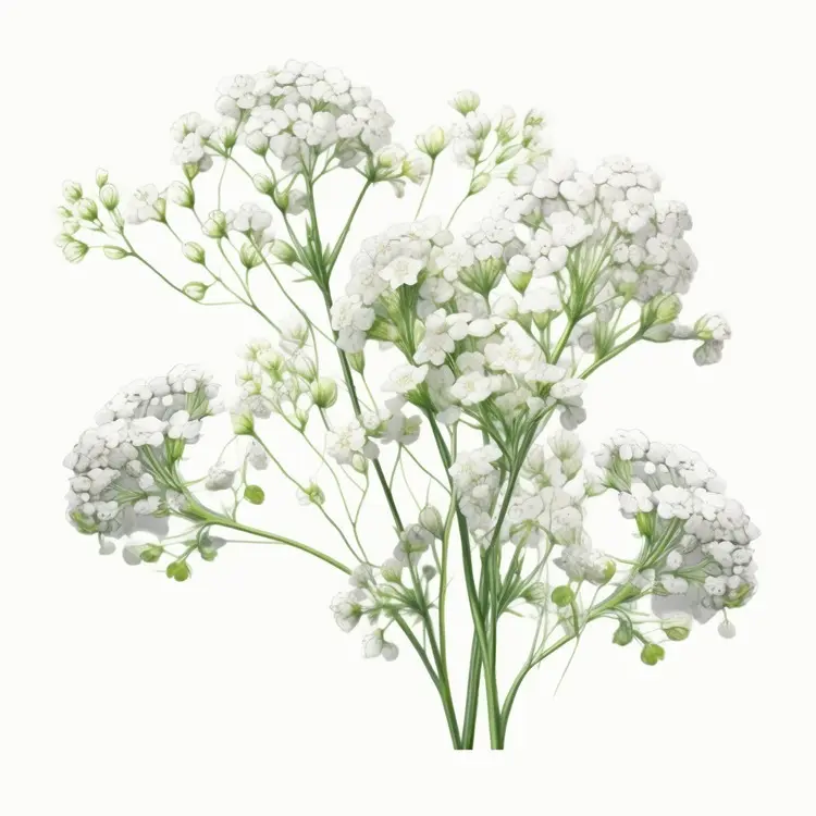 Delicate Baby's Breath Flowers in White