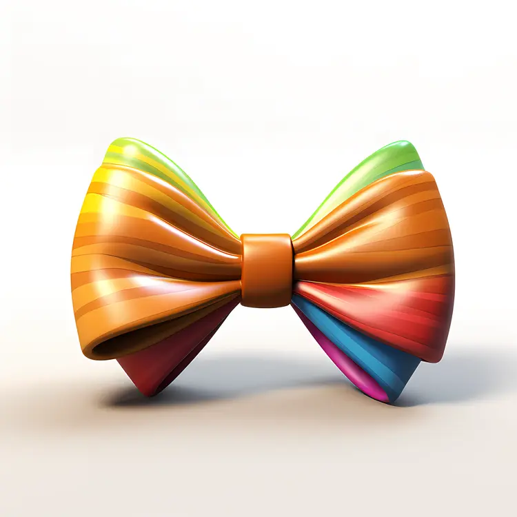 Colorful Striped Bow