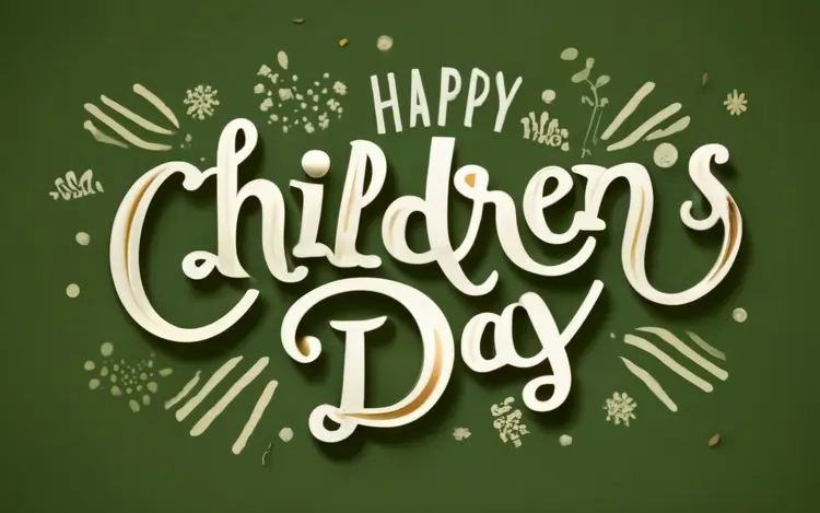 Happy Children's Day with Flowers