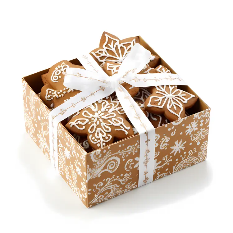 Gingerbread Cookies in a Gift Box