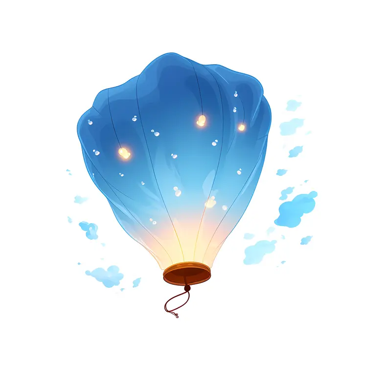 Blue Lantern with Stars