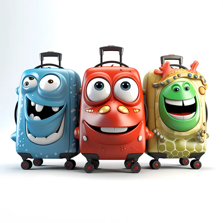 Cartoon Suitcases for Fun Travel