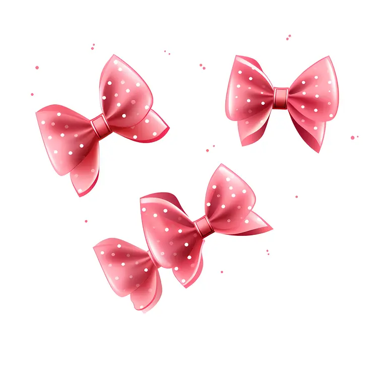 Cute Pink Polka Dot Bows