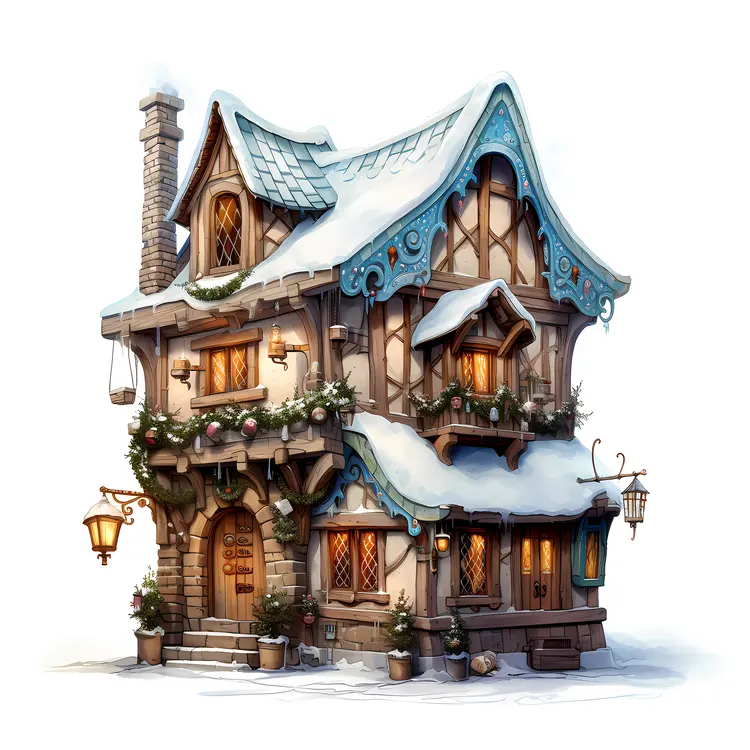 Small cute doodle house
