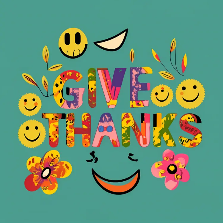 Give Thanks Smiley Design